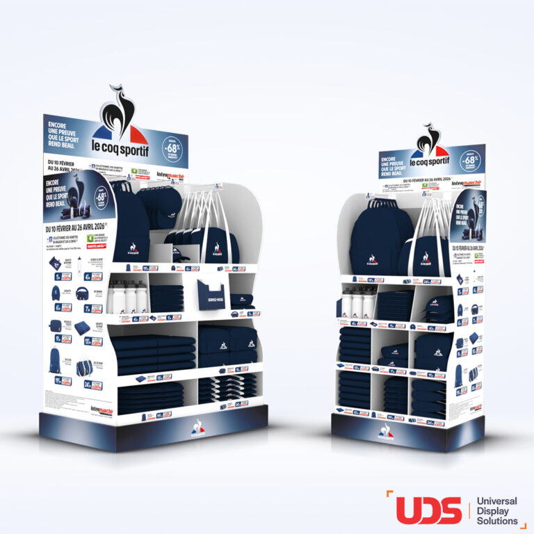 Display PLV sur mesure pour la grande distribution Intermarché - UDS